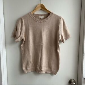 Tea n Rose Knit Top in Soft Beige (size S)